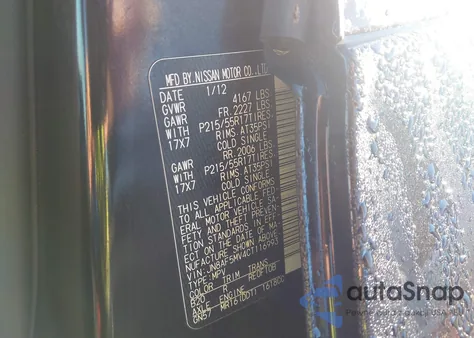 2012 Nissan Juke Sl из США, поврежденный, VIN JN8AF5MV4CT116993